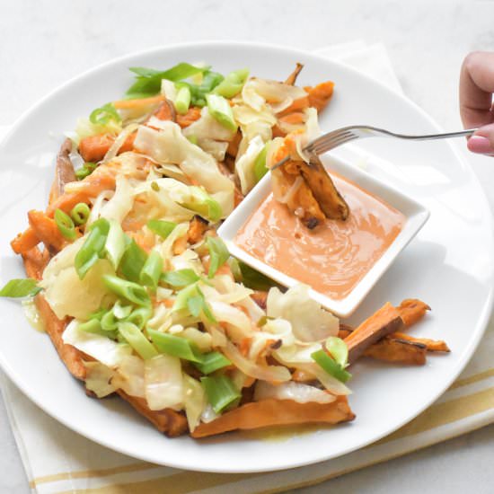 Sweet Potato Kimchi Fries