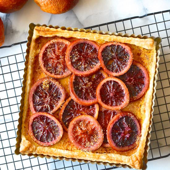 Blood Orange Puff Pastry Tart