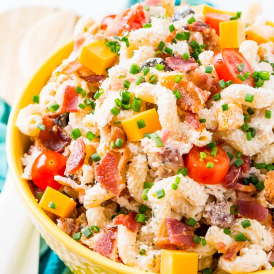 Chicken Bacon Ranch Pasta Salad