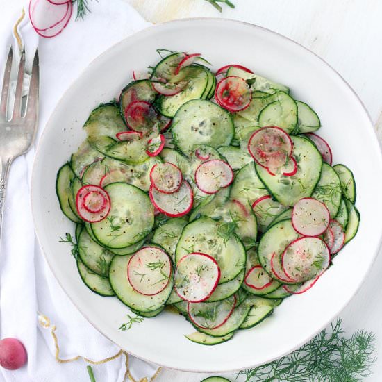 Tangy Radish and Cucumber Salad