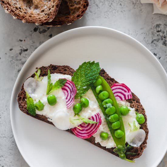 Spring Vegetable Crostini