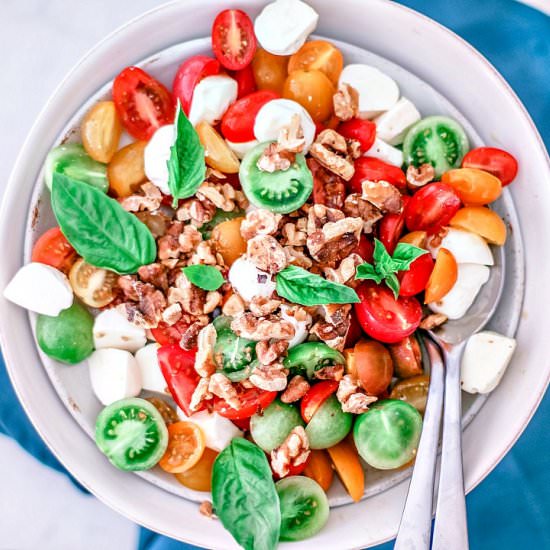 caprese salad w/ toasted walnuts