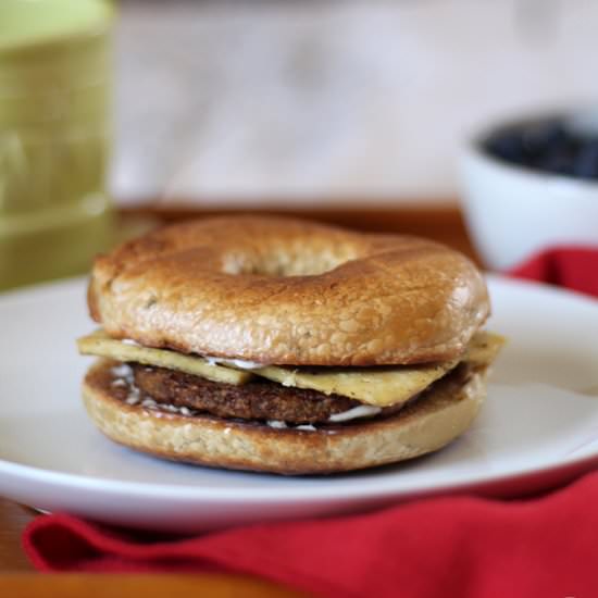 Vegan breakfast sandwich