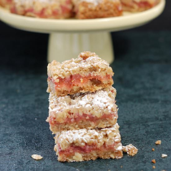 Rhubarb Crumble Bars