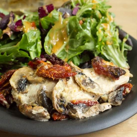 Baked Chicken Breast with Mushrooms