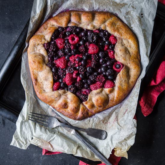 Low-Carb Summer Berry Galette