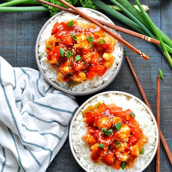 Dump-and-Bake Sweet & Sour Chicken