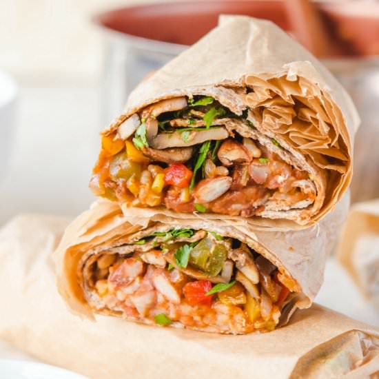 Rice & Bean Freezer Burritos