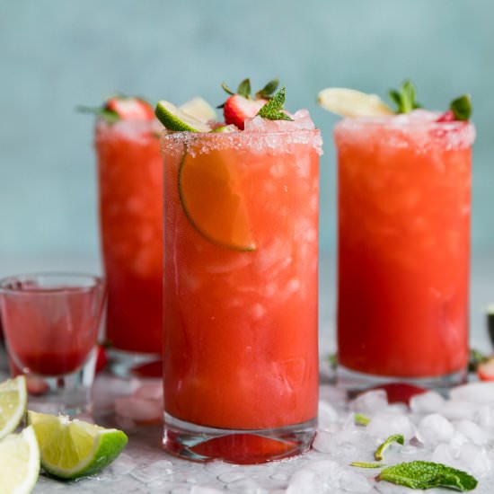 Strawberry Mint Margaritas