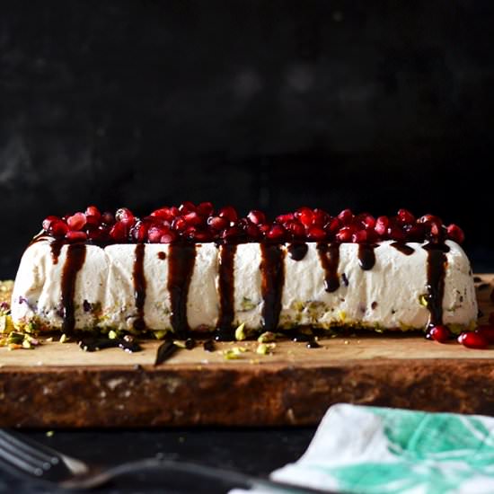 Raw Pistachio & Pomegranate Terrine