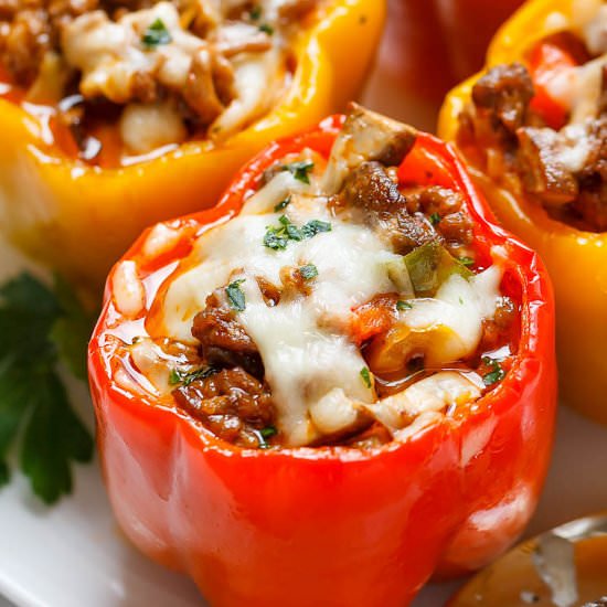 Cheese Steak Stuffed Peppers
