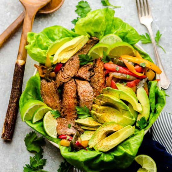 Asian Sesame Steak Fajita Salad