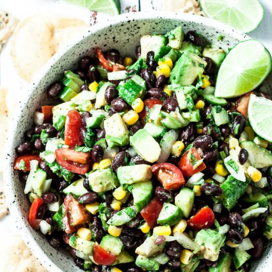 avocado black bean corn salad
