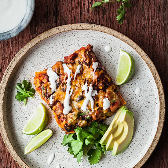 Stacked Veggie Enchiladas