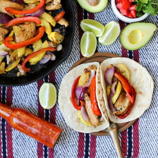 Skillet Chicken Fajitas