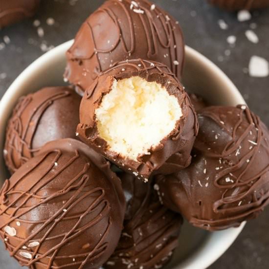 Chocolate Coconut No Bake Bites
