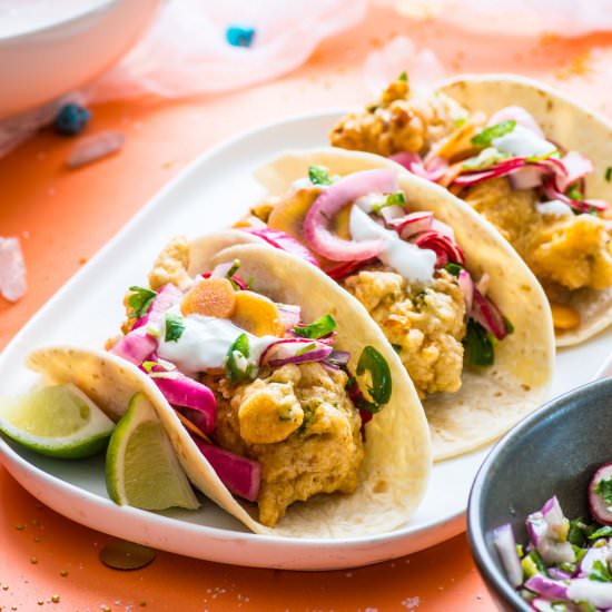 Jalapeño Corn Fritter Tacos