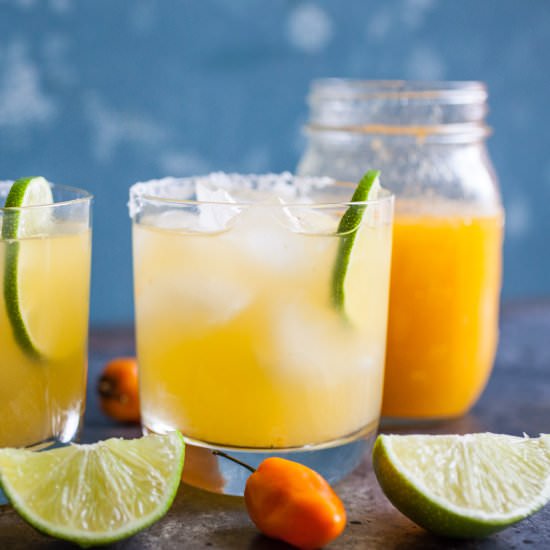 Peach Habanero Margaritas
