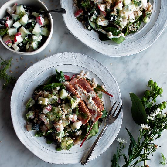 Sesame Tuna & Buckwheat Salad
