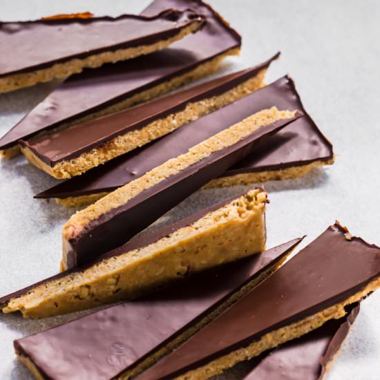 Chocolate Peanut Butter Crisp Bark