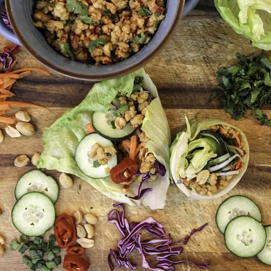 Thai Chicken Lettuce Wraps