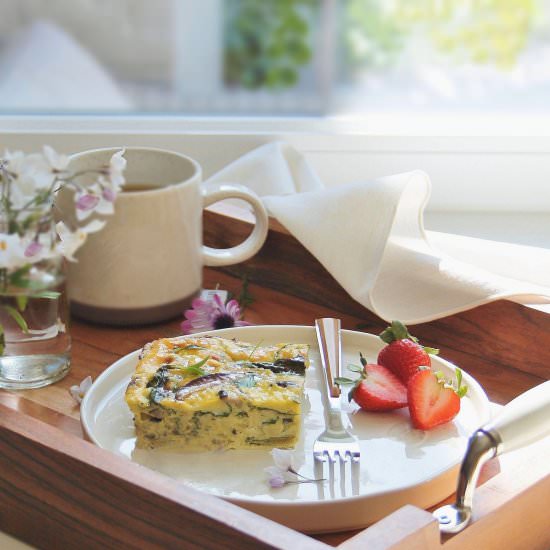 Spinach & Mushroom Egg Bake
