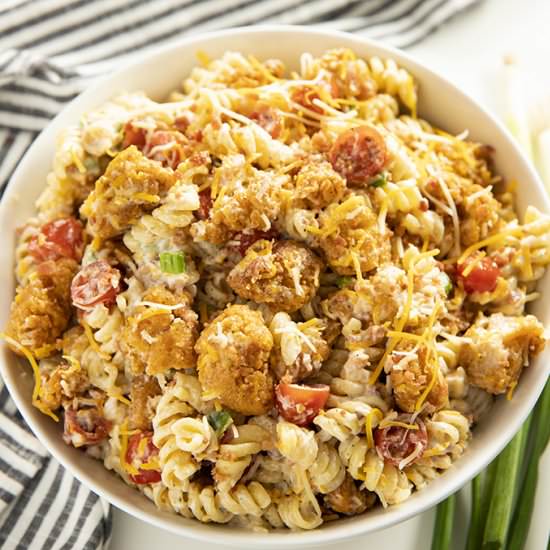 Popcorn Chicken Pasta Salad