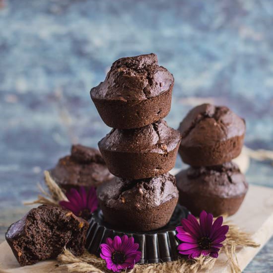 Chickpea flour chocolate muffins