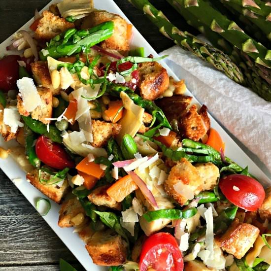 Spring Panzanella Salad