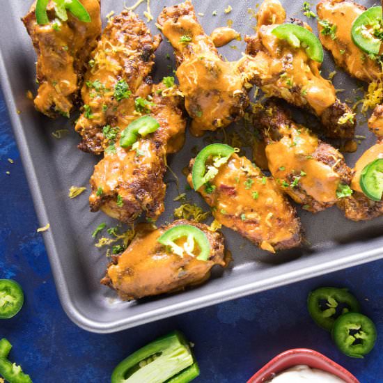 Jalapeno-Cheddar Chicken Wings