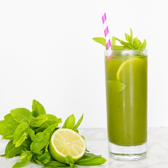 Matcha Iced Tea with Mint