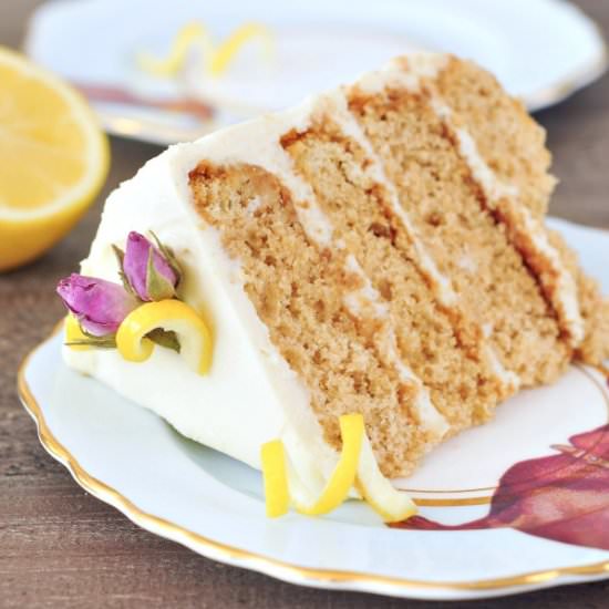 Lemon Elderflower Layer Cake