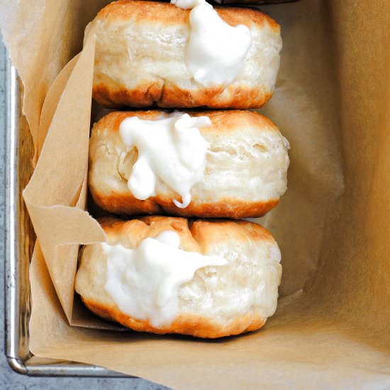 Vegan Donuts with Vanilla Cream