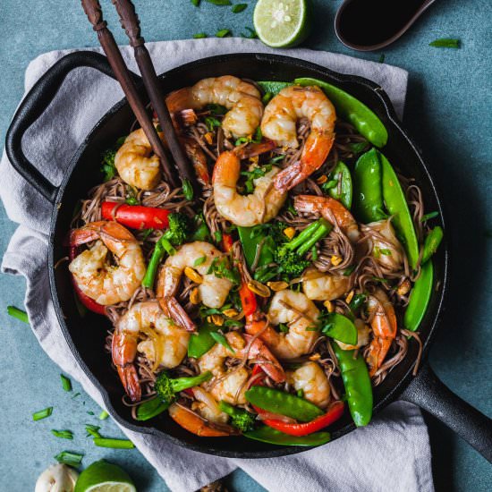Ginger Lime Shrimp With Noodles