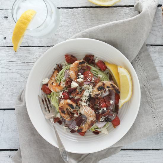 Grilled Shrimp Wedge Salad