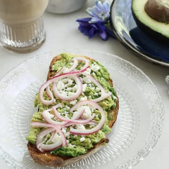 Avocado Toast with Pickled Onions