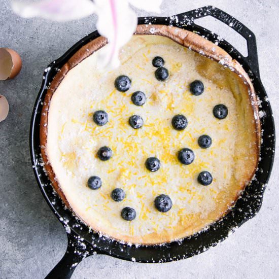Lemon Marscarpone Dutch Baby Cake