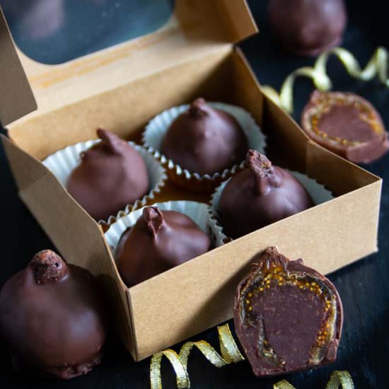 Chocolate Brandy Fig Bonbons