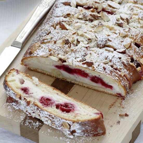 Cheese and Raspberry Braid