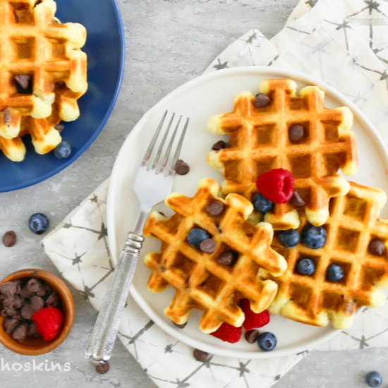 Healthyish Avocado Waffles