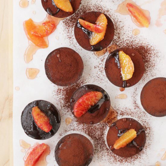 Blood Orange & Dark Chocolate Cakes