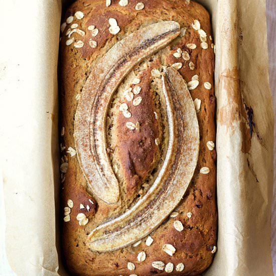 Banana Bread with Candied Walnuts
