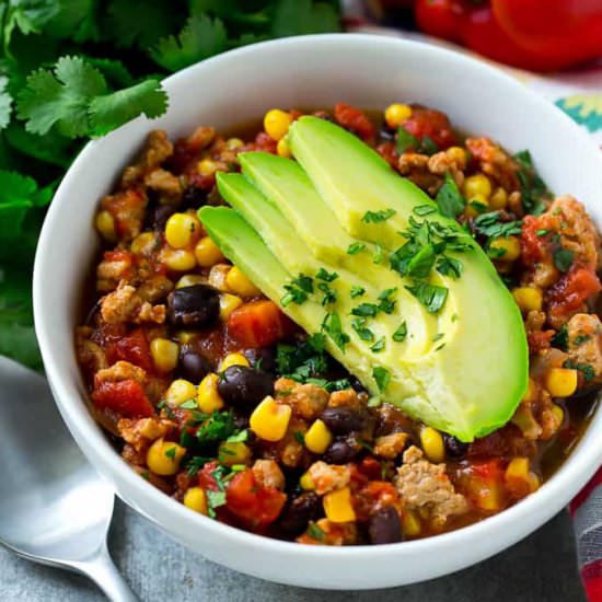 Slow Cooker Turkey Chili