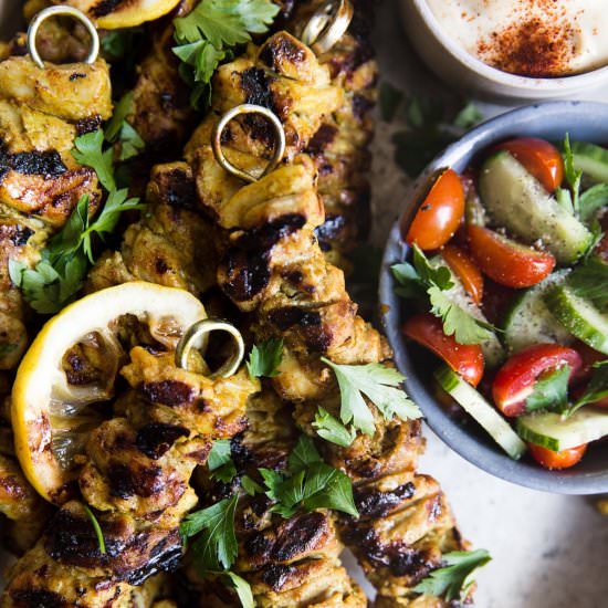Grilled Chicken Shawarma Kebab