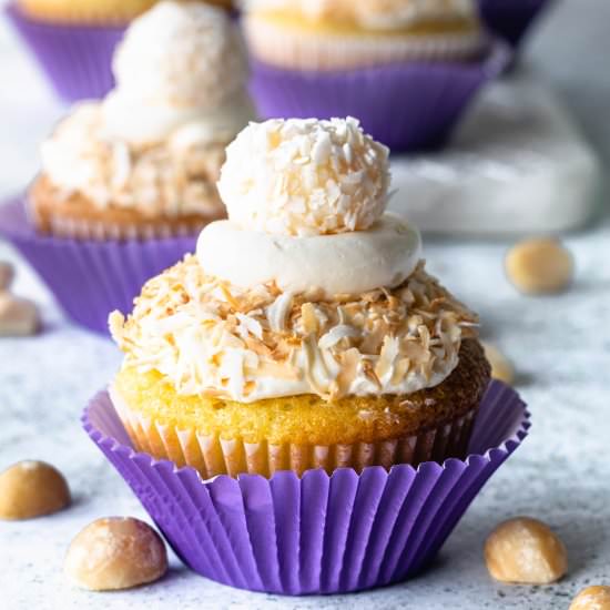 Macadamia Coconut Cupcakes