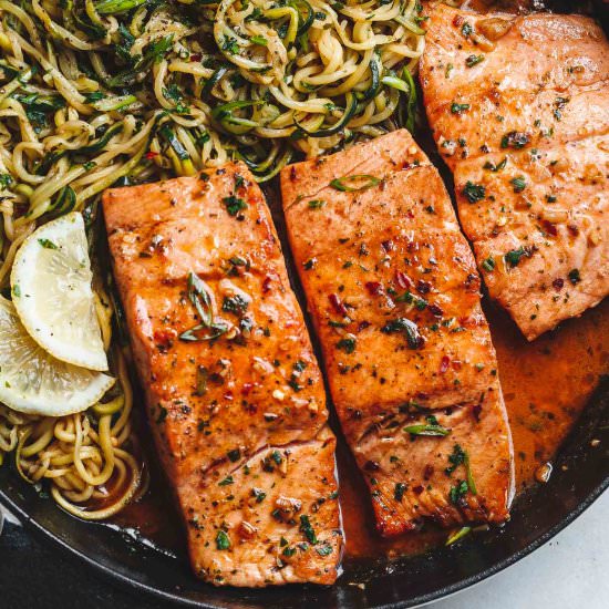 Salmon with Zucchini Noodles