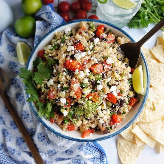 Quinoa Black Bean Avocado Salad