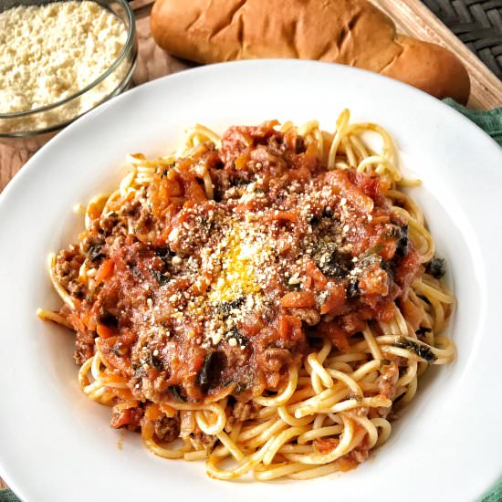 Veggie & Meat Spaghetti Sauce