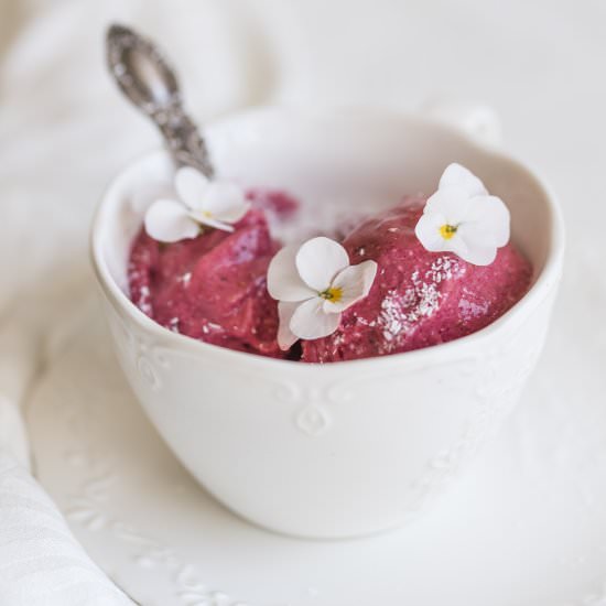 3- Ingredient Raspberry Nice Cream