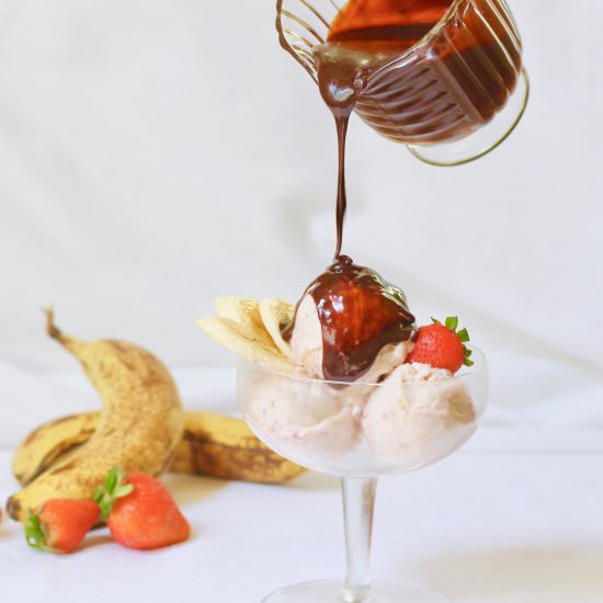 Strawberry Banana Walnut Ice Cream